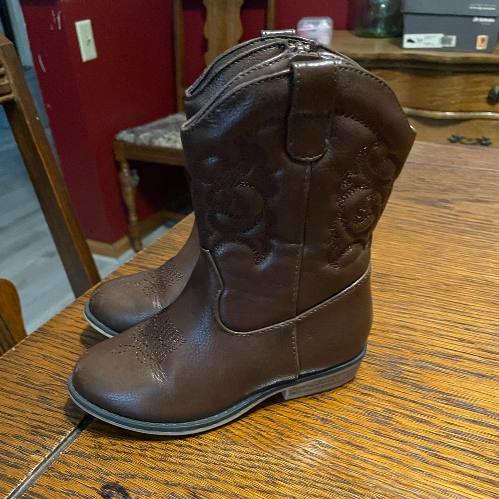 Cat & Jack Brown Kids Western Cowboy Boots